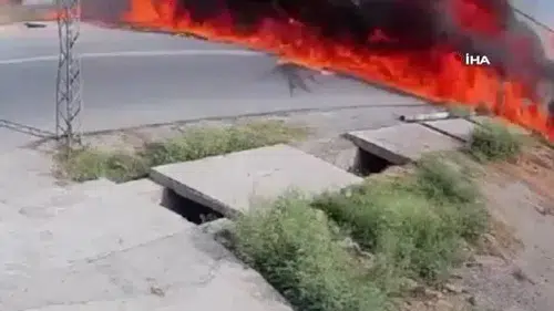 Askeri uçak yola böyle çakıldı