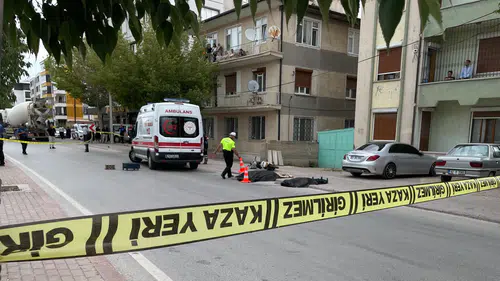 Konya'da beton mikserinin çarptığı elektrikli bisikletin sürücüsü öldü