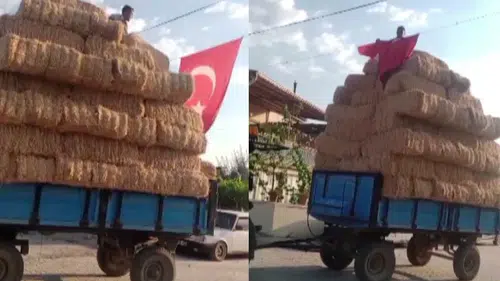 Görüntüler Konya'dan: Bayrak sevgisi yüreklere dokundu