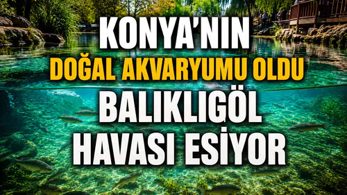 Konya’nın doğal akvaryumu oldu: Balıklıgöl havası esiyor