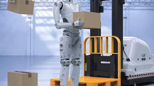 Sürücüsüz yapay zekâ forkliftler böyle görüntülendi