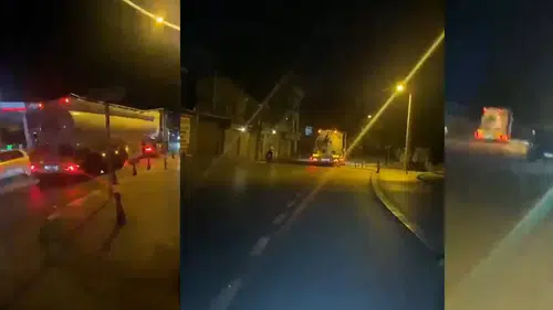 Konya trafiğinde enteresan hareketler: Tırın ne yaptığını kimse çözemedi