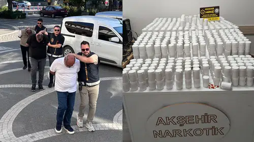 Konya'da uyuşturucu operasyonu: 38 bin hap ele geçirildi