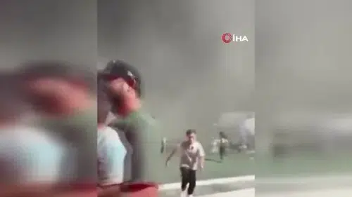 Stadyumu fırtına böyle vurdu