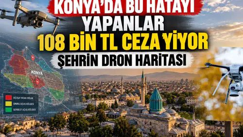 Konya'da bu hatayı yapanlar 108 bin TL ceza yiyor: Şehrin dron haritası