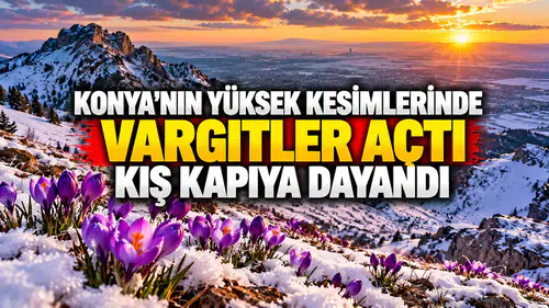 Konya'ya kış ayını müjdeleyen çiçekler açtı: Yükseklerde vargit zamanı