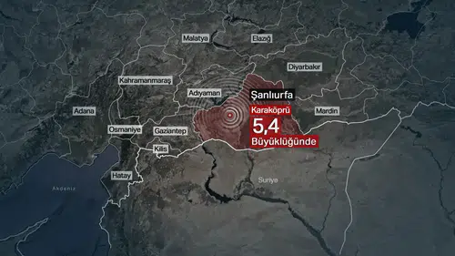 Şanlıurfa'da 5,4 büyüklüğünde deprem