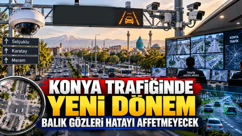 Konya trafiğinde yeni dönem: Balık Gözü kameralar şehre kurulacak