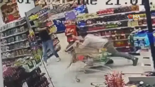 Markette silahlı düello: İşte müşterilerin arasındaki o çatışma