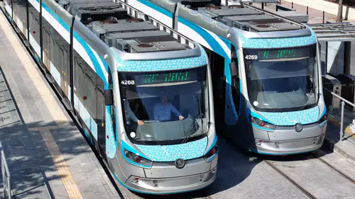 Konya'nın yeni hattında ilk test sürüşünü Başkan Altay yaptı