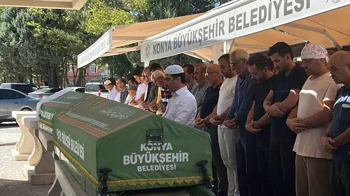Konya'da kazada hayatını kaybeden yaşlı çift son yolculuklarına uğurlandı