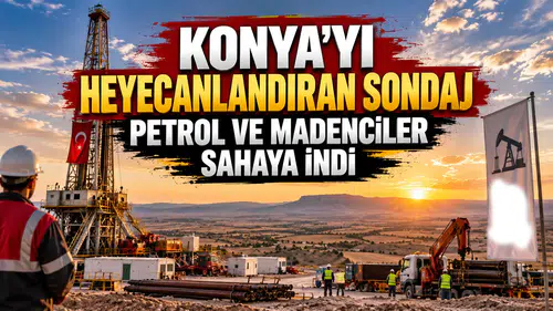 Konya'yı heyecanlandıran sondaj: Petrol ve madenciler sahaya indi