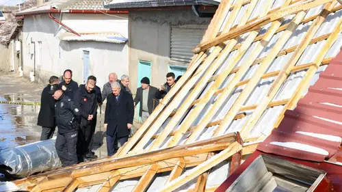 Konya'da hasar gören konutlar için kriz masası kuruldu
