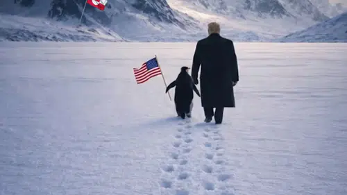 Trump Grönland'ı almaya penguenle gidiyor: ABD'den çarpıcı mesaj