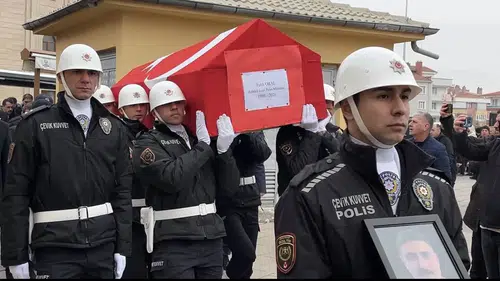 Şehit Polise hüzünlü veda! Konya'da son yolculuğuna uğurlandı