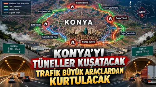 Konya’yı tüneller kuşatacak: Trafik büyük araçlardan kurtulacak