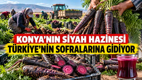Konya'nın siyah hazinesi Türkiye'nin sofralarına gidiyor
