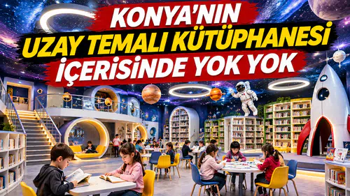 Konya'nın uzay temalı kütüphanesi: İçerisinde yok yok