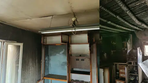 Konya'daki yangında müstakil ev kullanılamaz hale geldi