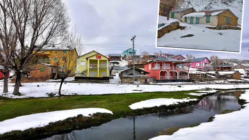 Konya’nın en renkli rotası: Hisarlık beyaz örtüyle baharı karşıladı