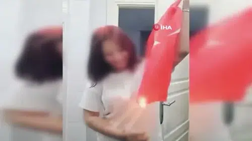 Türk bayrağını yakmıştı: O kız çocuğuna dikkat çeken ceza