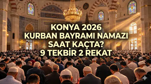Konya 2026 Kurban Bayramı namazı saat kaçta? 9 tekbir 2 rekat