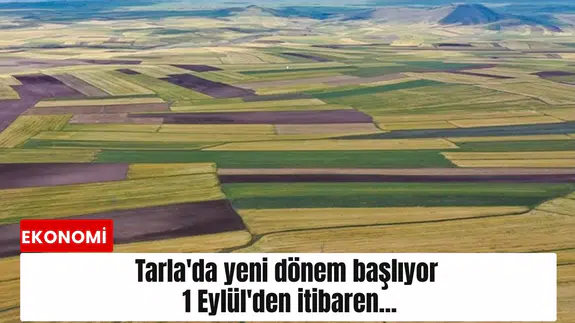 Tarla'da yeni dönem başlıyor: 1 Eylül'den itibaren...