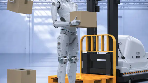 Sürücüsüz yapay zekâ forkliftler böyle görüntülendi