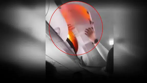 Çin'de iniş yapan yolcu uçağında yangın paniği: Taşınabilir batarya alev aldı