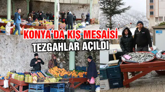 Konya’da pazarcıların zorlu mesaisi: Kış en çok onları yoruyor
