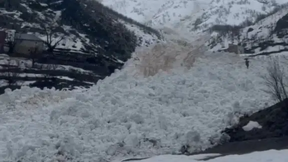Çığ paniği: Köy halkı faciadan döndü