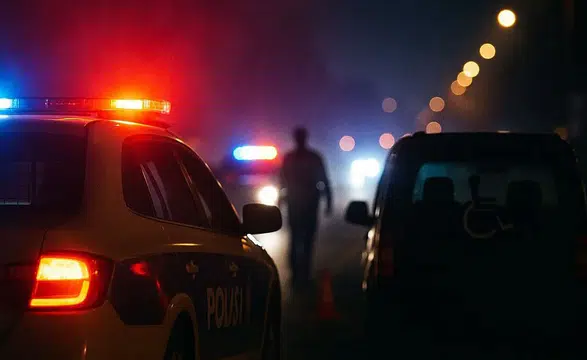 Alkollü sürücü siyasi partiyi kullanarak polisi tehdit etti