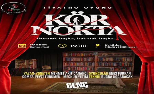 İstanbul'da tiyatro günleri: "Kör Nokta"nın promiyeri Üsküdar'da