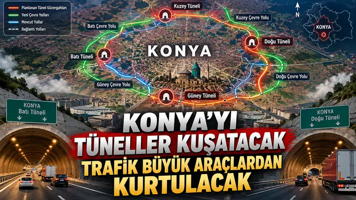 Konya’yı tüneller kuşatacak: Trafik büyük araçlardan kurtulacak