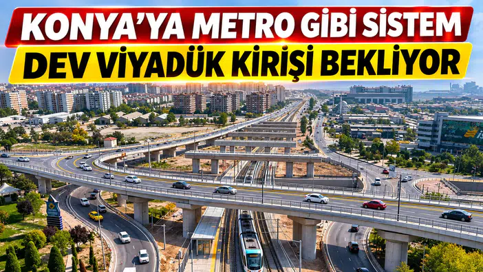 Konya’ya metro gibi sistem geliyor: Dev viyadük kirişi bekliyor