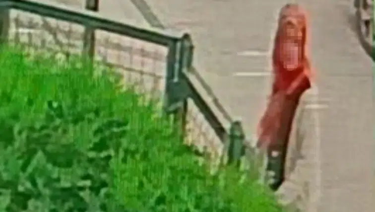 Battaniyeyi saniyeler içinde çaldı: Önce çevreyi kolladı