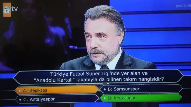 Milyoner yarışmasına Konyaspor sorusu damgasını vurdu!