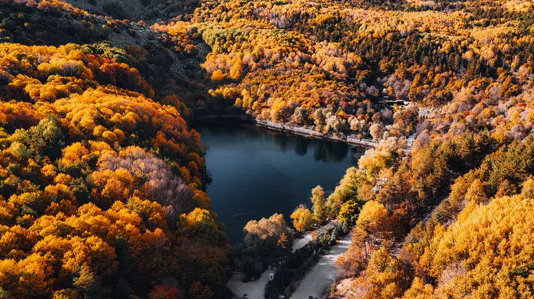 Karagöl Tabiat Parkı sonbahar renklerine büründü
