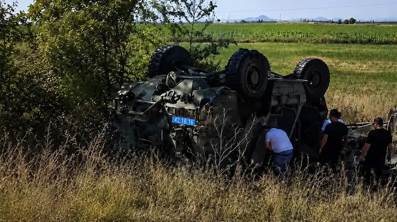 Konya’da askeri araç devrildi: 1 yaralı