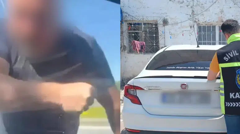 Trafikte araçtan inerek, otomobili tekmeleyen sürücüye 180 bin TL ceza yazıldı