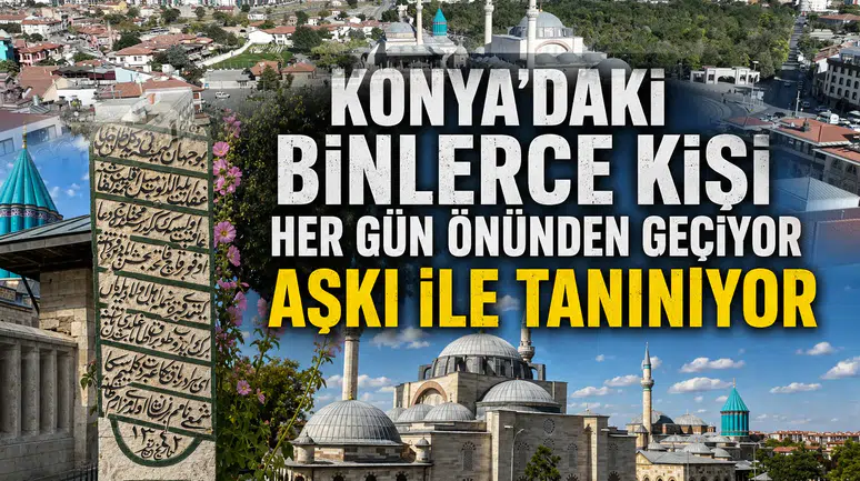 Konya'daki binlerce kişi her gün önünden geçiyor: Aşkı ile tanınıyor