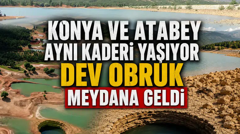 Konya ve Atabey aynı kaderi yaşıyor: Dev obruk meydana geldi