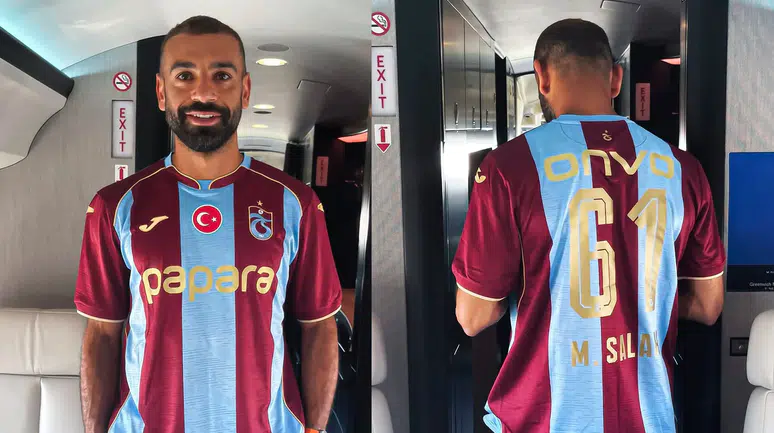Muhammed Salah uçağa bindi, Trabzonspor formasını giydi