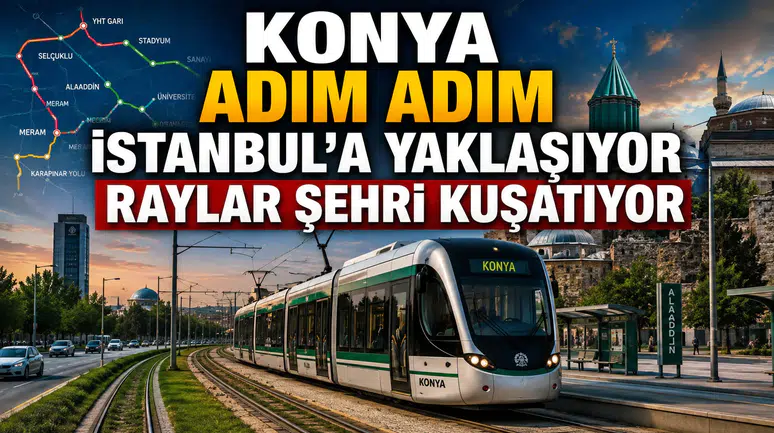 Konya adım adım İstanbul'a yaklaşıyor: Raylar şehri kuşatıyor