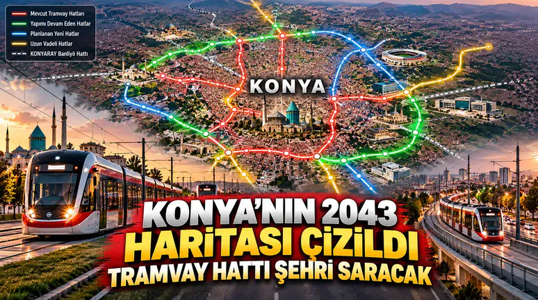 Konya’nın 2043 haritası çizildi: Tramvayın geçmediği cadde kalmayacak