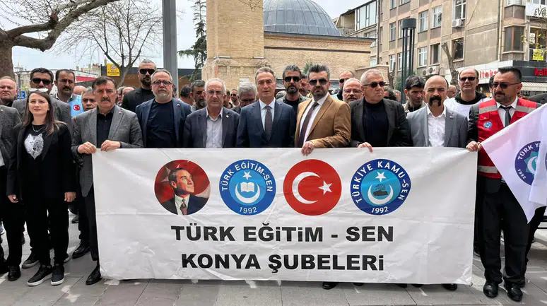 Türk Eğitim-Sen Konya Şubesi'nden şiddete karşı büyük çağrı