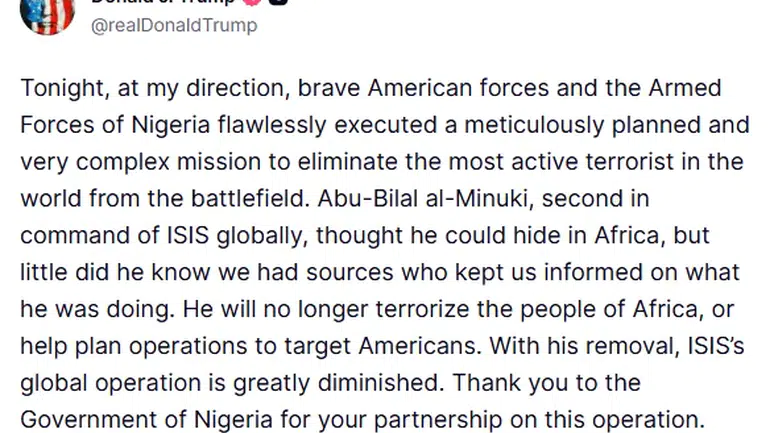 Trump: "DEAŞ’ın küresel çaptaki ikinci komutanı öldürüldü"