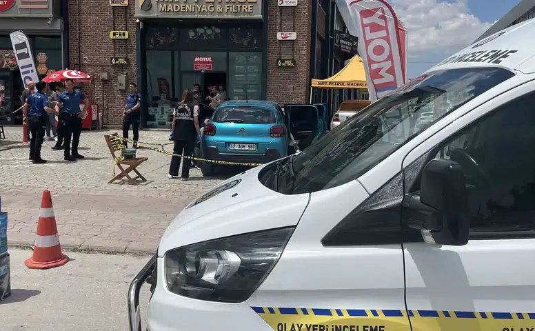 Konya'da kafe kurşunlayan şahıs aracını bırakıp kaçtı