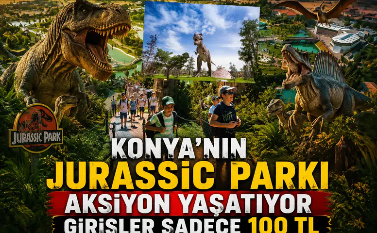 Konya'nın Jurassic Parkı aksiyon yaşatıyor: Girişler sadece 100 TL