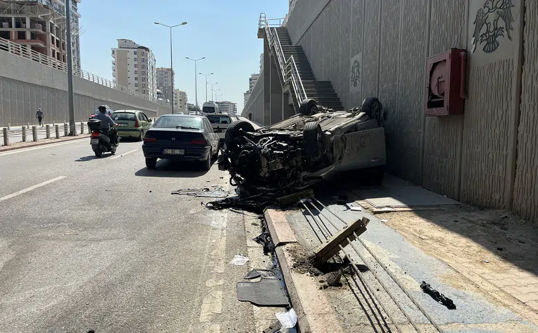 Konya'daki battı çıktı savaş alanına döndü: Kazada 1 kişi yaralandı